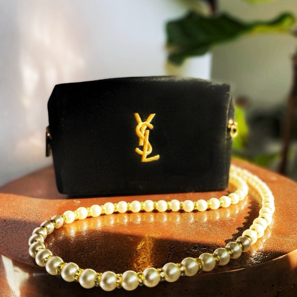 Yves Saint Laurent Velvet Crossbody Bag